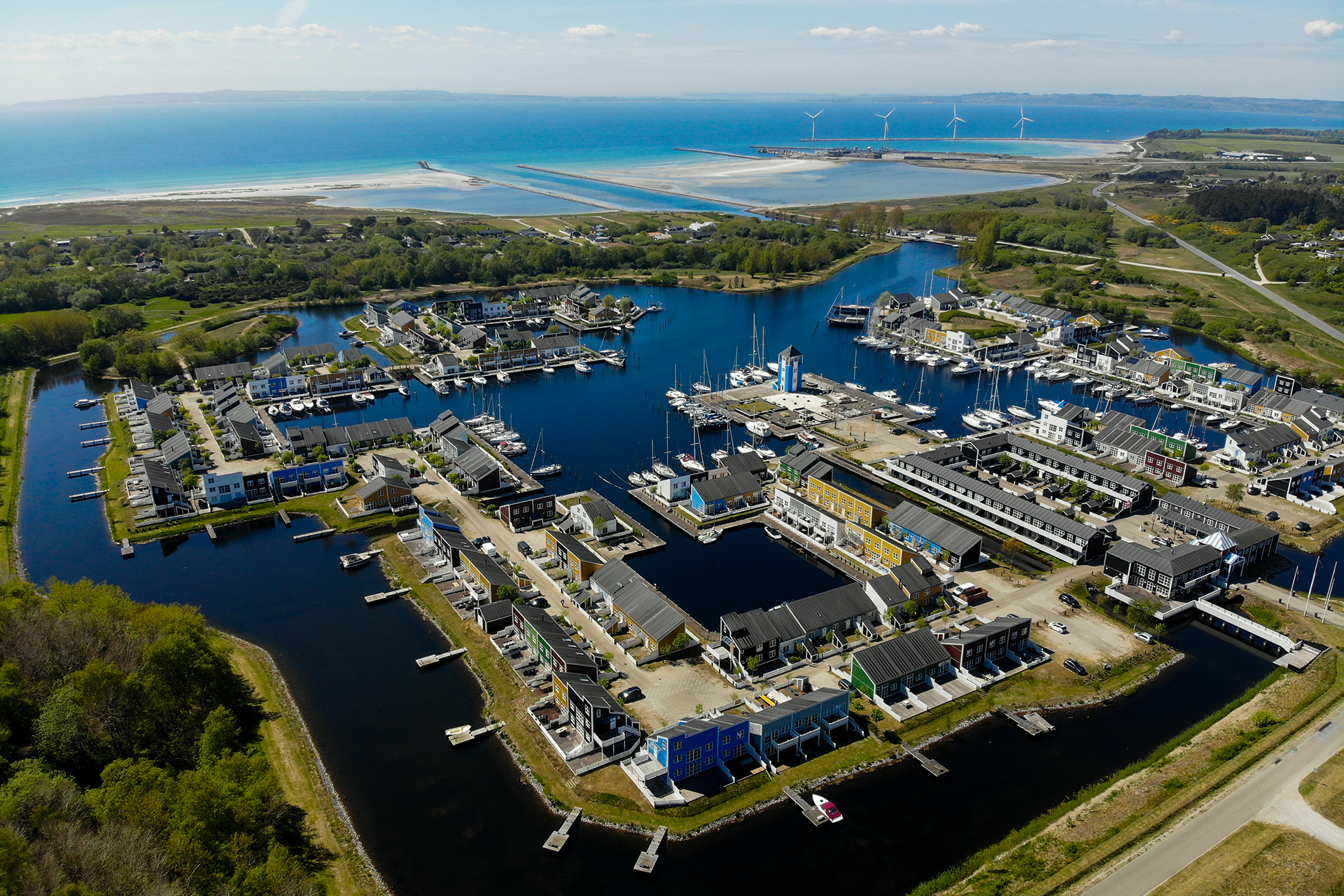 Øer Maritime Ferieby luftfoto. Fotograf: Mathias Dahl