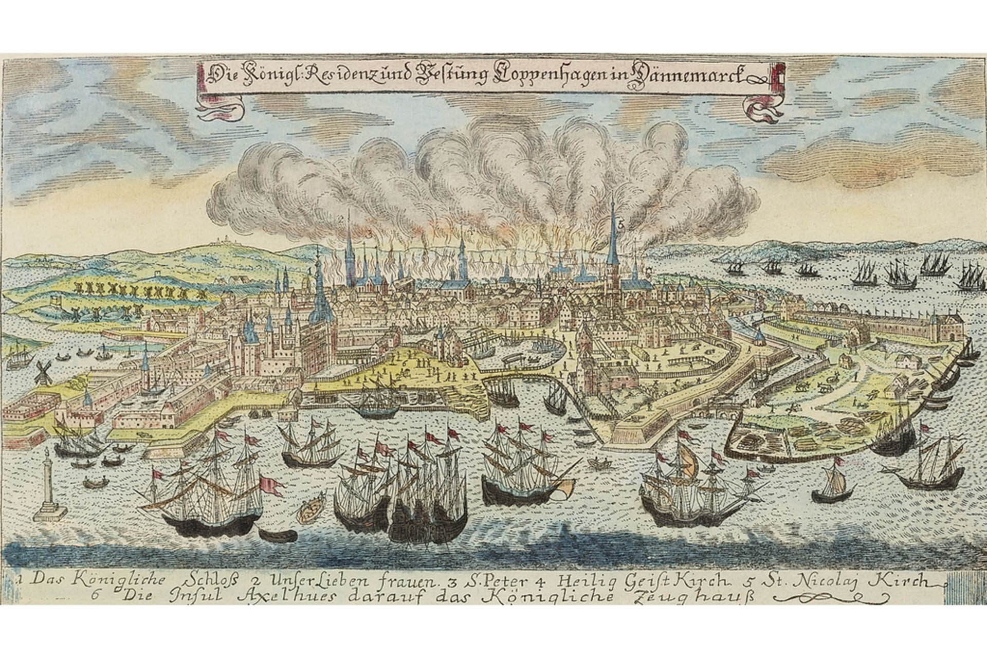 Københavns brand 1728. Kunstner ukendt.