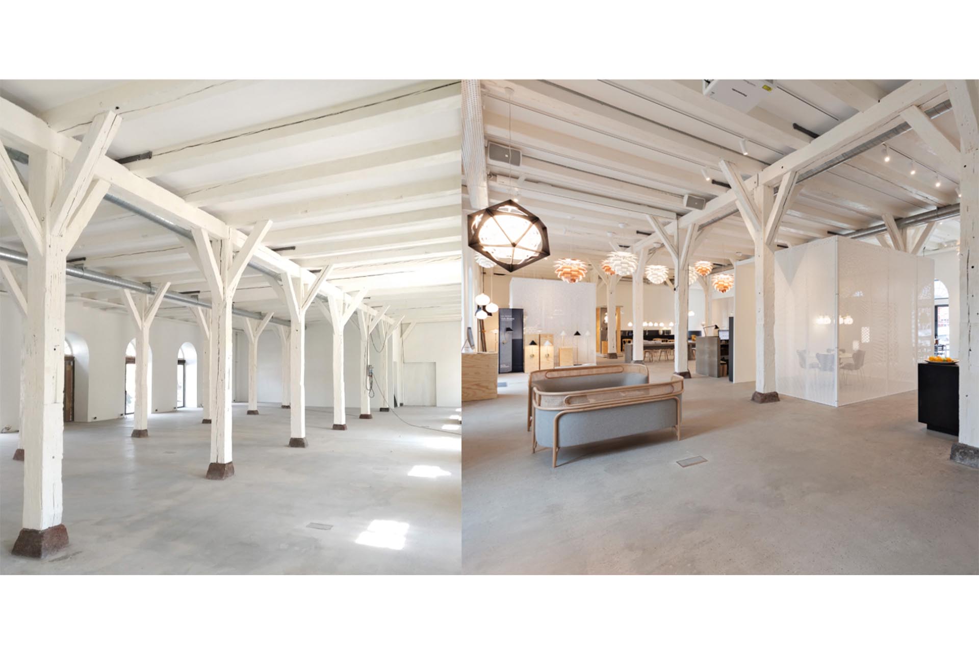 Efter renoveringen, her den bygning, der nu er Louis Poulsens hovedkvarter. Kilde Byggeselskab Mogens de Linde.