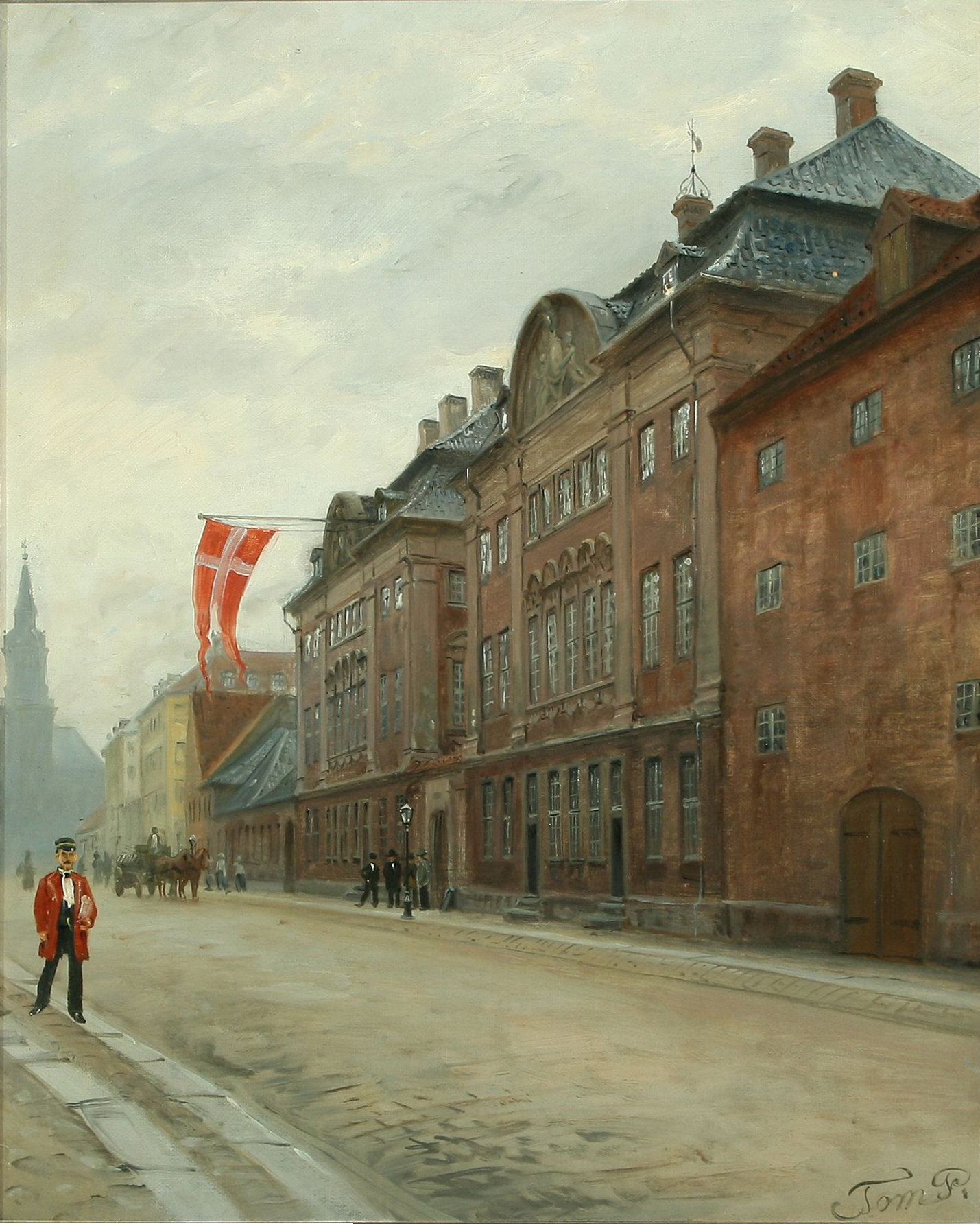 Møinichens Palæ i Købmagergade. Opført 1730. Kunstner: Tom R.